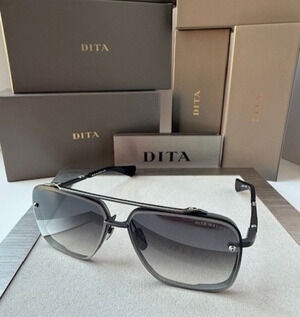 DITA Sunglasses MACH SIX DTS 121 06 Matte Black Dark Gray Gradient Authentic